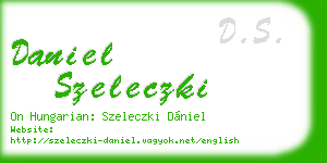 daniel szeleczki business card
